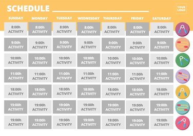Edit gym schedule templates