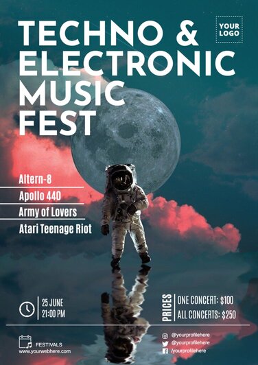 Edit a festival lineup poster