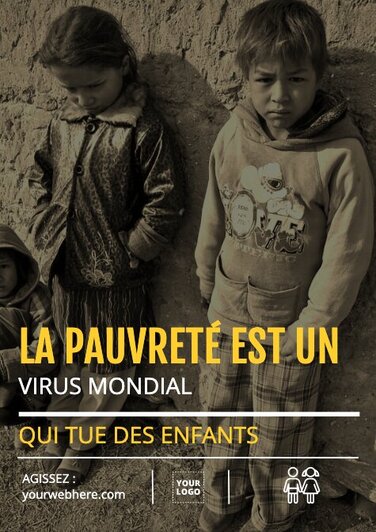 Modifier une affiche contre la pauvreté