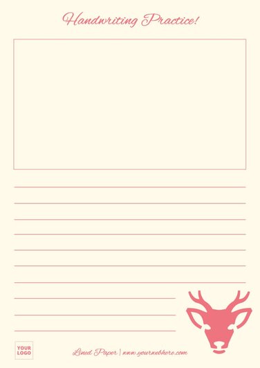 Free Elementary Lined Paper to print