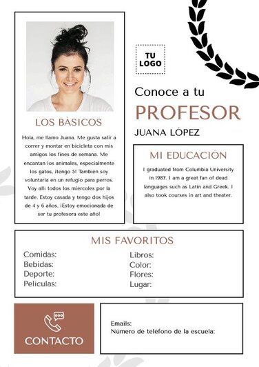 Edita un diseño de Conoce a tu Profesor