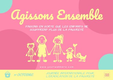 Modifier une affiche contre la pauvreté