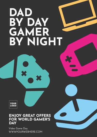 Editar um folheto sobre o Dia do Videogame