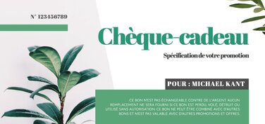 Créer un chèque-cadeau