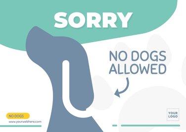 Edit a no animals allowed sign