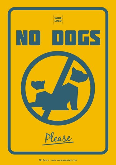 Edit a no animals allowed sign