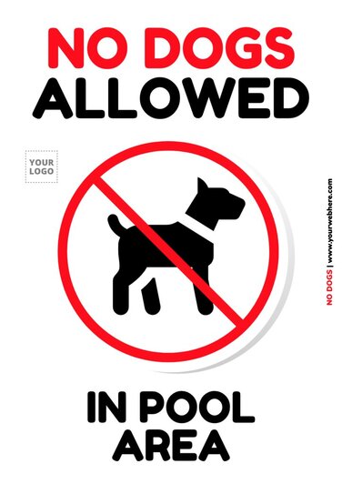 Edit a no animals allowed sign