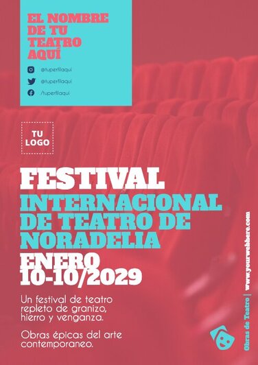 Edita un cartel de teatro personalizado
