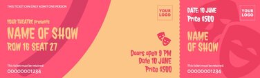 Free ticket templates to edit online