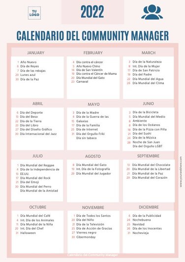 Personaliza tu calendario de Community Manager