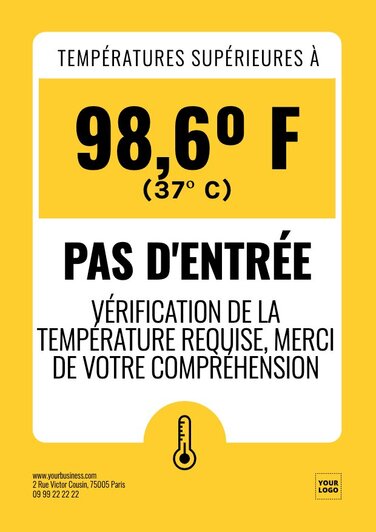 Modifier une affiche d'information sur le Coronavirus