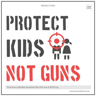 Edit a No to Guns Poster