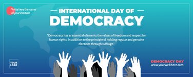 Modifica un poster per la Giornata internazionale della democrazia