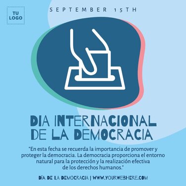 Edita un banner del Día de la Democracia