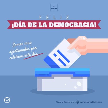 Edita un banner del Día de la Democracia