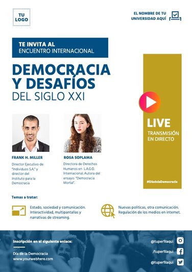 Edita un banner del Día de la Democracia