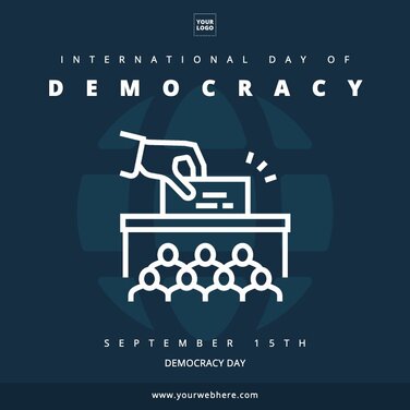 Modifica un poster per la Giornata internazionale della democrazia