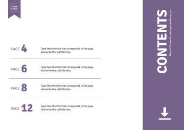 Table of Contents Design Templates