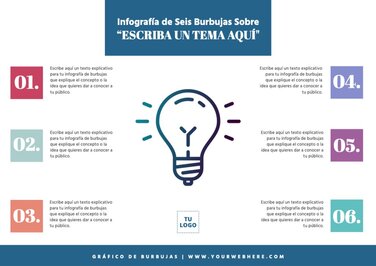 Edita una infografía de burbujas