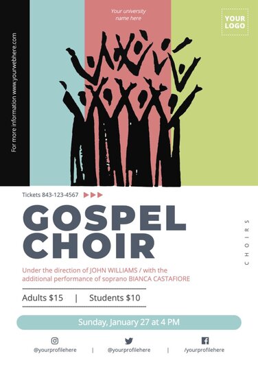 Edit a choir recruitment flyer