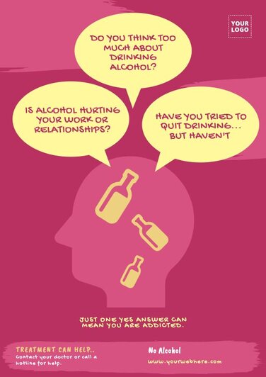 Edit a poster on drinking alcohol
