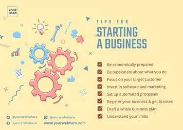 Edit a design with business tips
