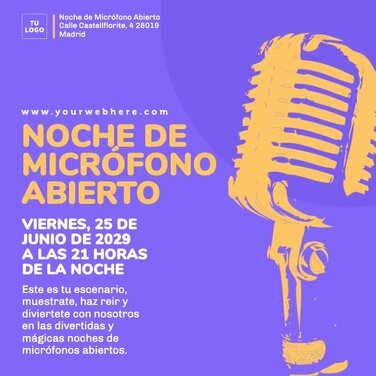 Edita un folleto de Open Mic