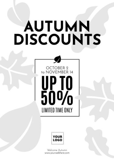 Modifier un modèle de flyer d'automne
