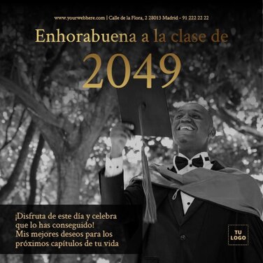 Edita un diseño de graduación