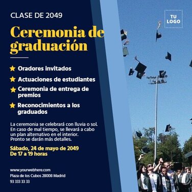 Edita un diseño de graduación