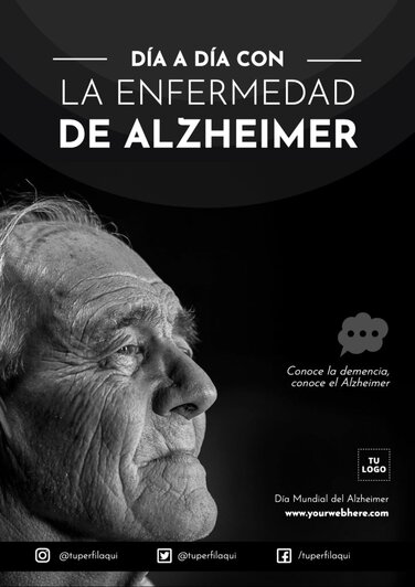 Edita un diseño sobre Alzheimer