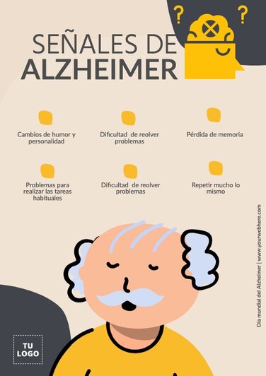 Edita un diseño sobre Alzheimer