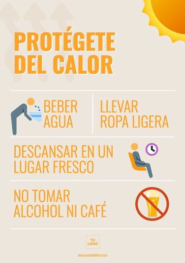 Edita una plantilla con tips para el calor