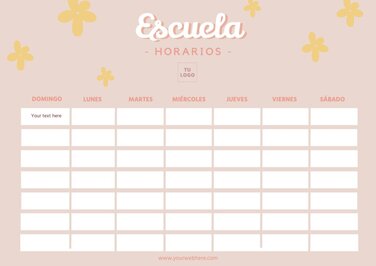 Crear un horario escolar