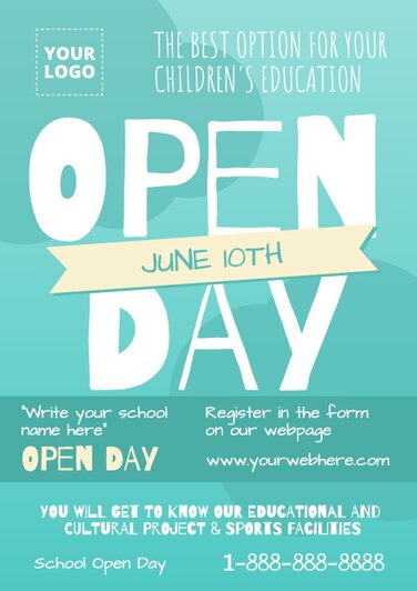 School Open Day Poster Templates