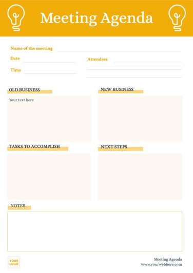 Edit a Meeting Agenda format