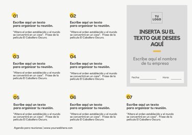 Edita una agenda de reunión