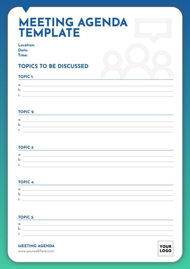 Customize a Meeting Agenda Template Online