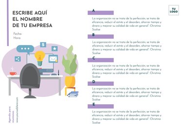 Edita una agenda de reunión
