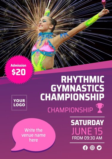 Edit a gymnastics poster
