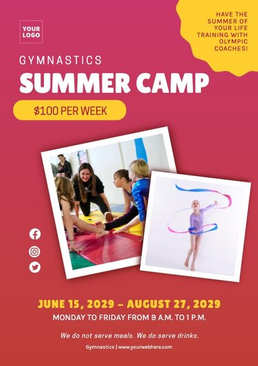 Edit a gymnastics poster