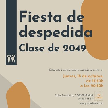 Edita un diseño de despedida