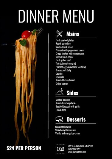 Download Dinner Menu (PDF file) - Monastero's - Ristorante