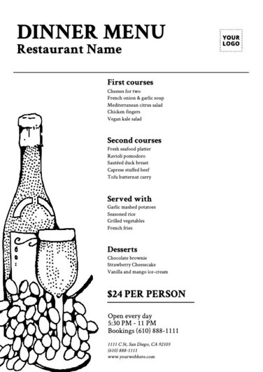 Download Dinner Menu (PDF file) - Monastero's - Ristorante