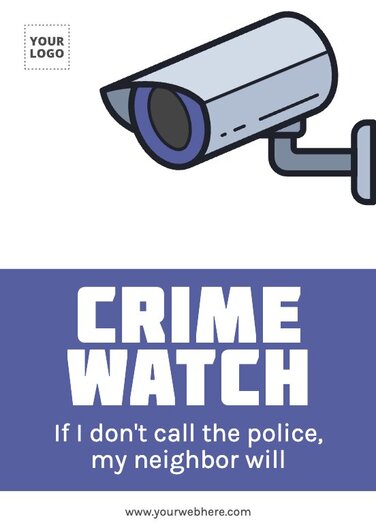 Create online warning Neighborhood Watch signs