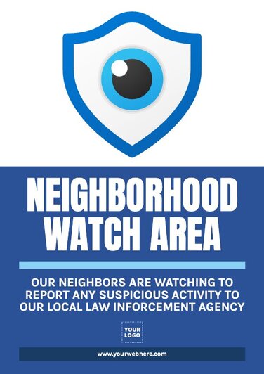 Create online warning Neighborhood Watch signs