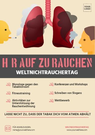 Bearbeite eine „Rauchen verboten“-Vorlage
