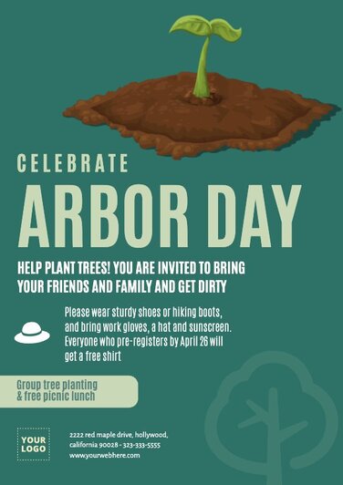 Editable Arbor Day Poster Templates