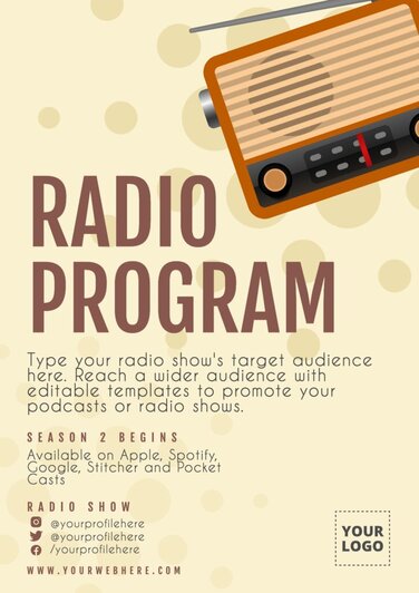 Bearbeite ein Radioshow Poster