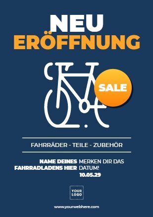 Kostenlose Flyer Vorlagen für Fahrradläden